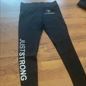 Just strong brand leggings black size small